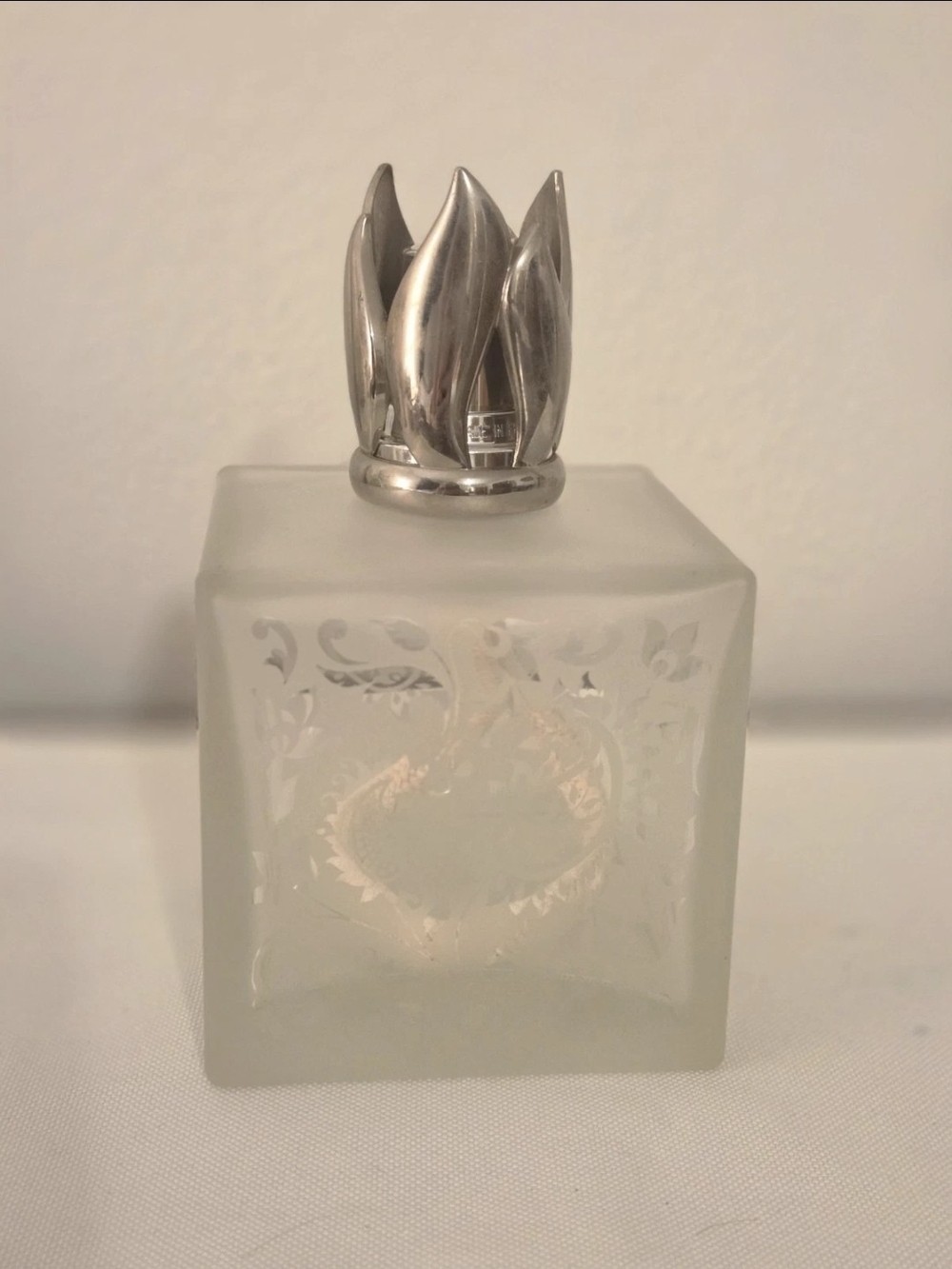 Lampe Berger Paisley Cube Fragrance Lamp - Etched Clear - Large - Paisley